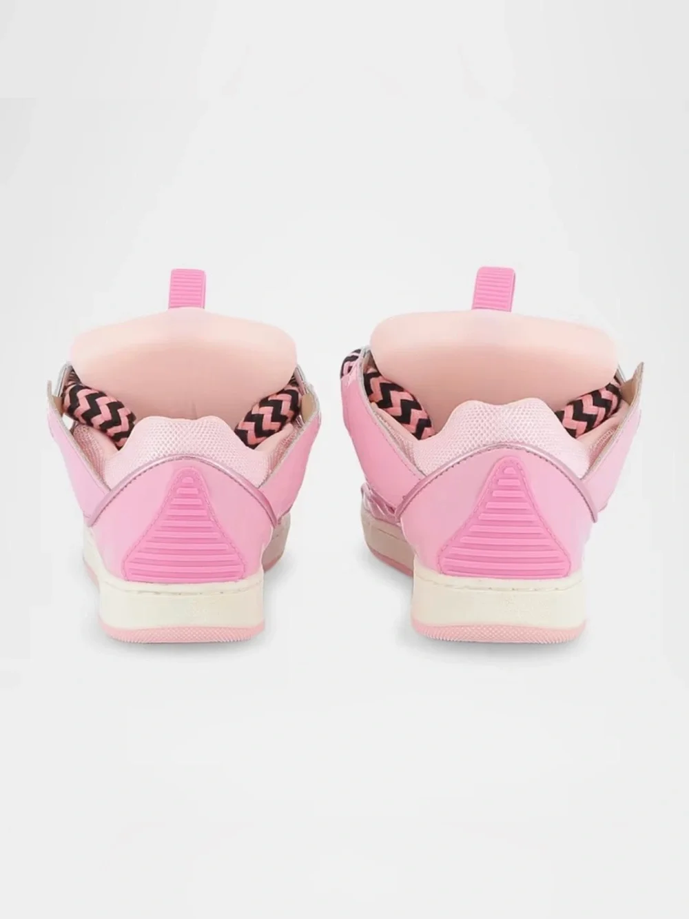 Lanvin Girls Two-Tone Curb Sneakers with Big Laces  Kids Size. 4